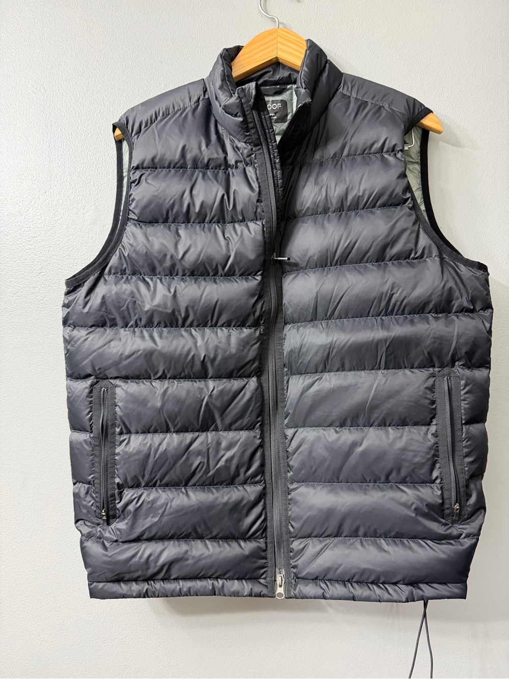 Proof Huckberry down filled Men's Quilted Puffer Vest - Black XLarge